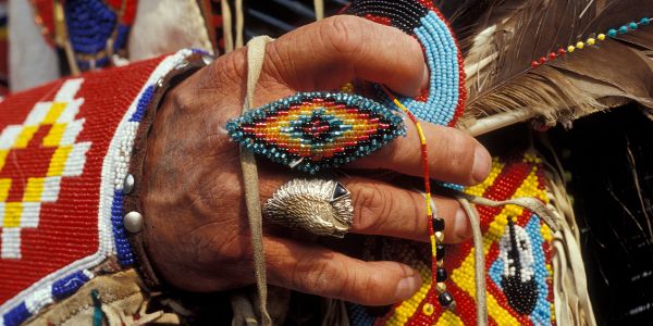 Beadwork detail, Flathead Indian Reservation